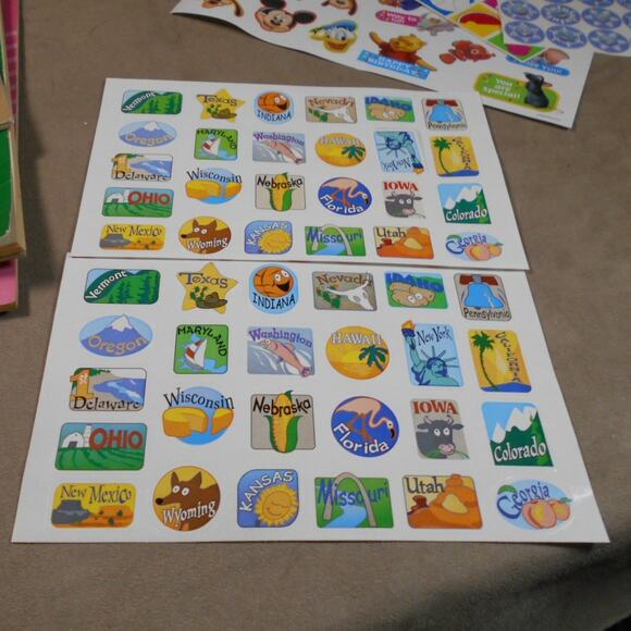 Kids Coloring Book/Drawing Lot: Stickers, Crayons, Coloring Books, Pencil Box - Picture 5 of 16